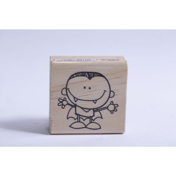 Cute Little Vampire, Halloween, Message Stamp, Paper Stamping - Picture 1 of 3